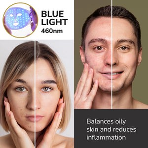 Odelyne® Adara LED Light Therapy Mask Face Skincare Treatment | Collagen Boosting | Anti-Ageing | Reduce Wrinkles & Redness Odelyne