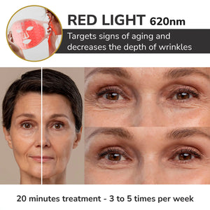 Odelyne® Adara LED Light Therapy Mask Face Skincare Treatment | Collagen Boosting | Anti-Ageing | Reduce Wrinkles & Redness Odelyne